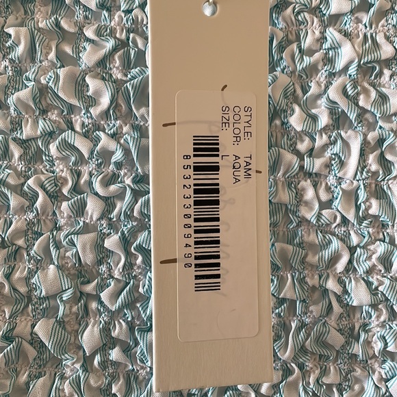 Petersyn X Revolve Tami Aqua cropped tank smocked - Picture 4 of 7